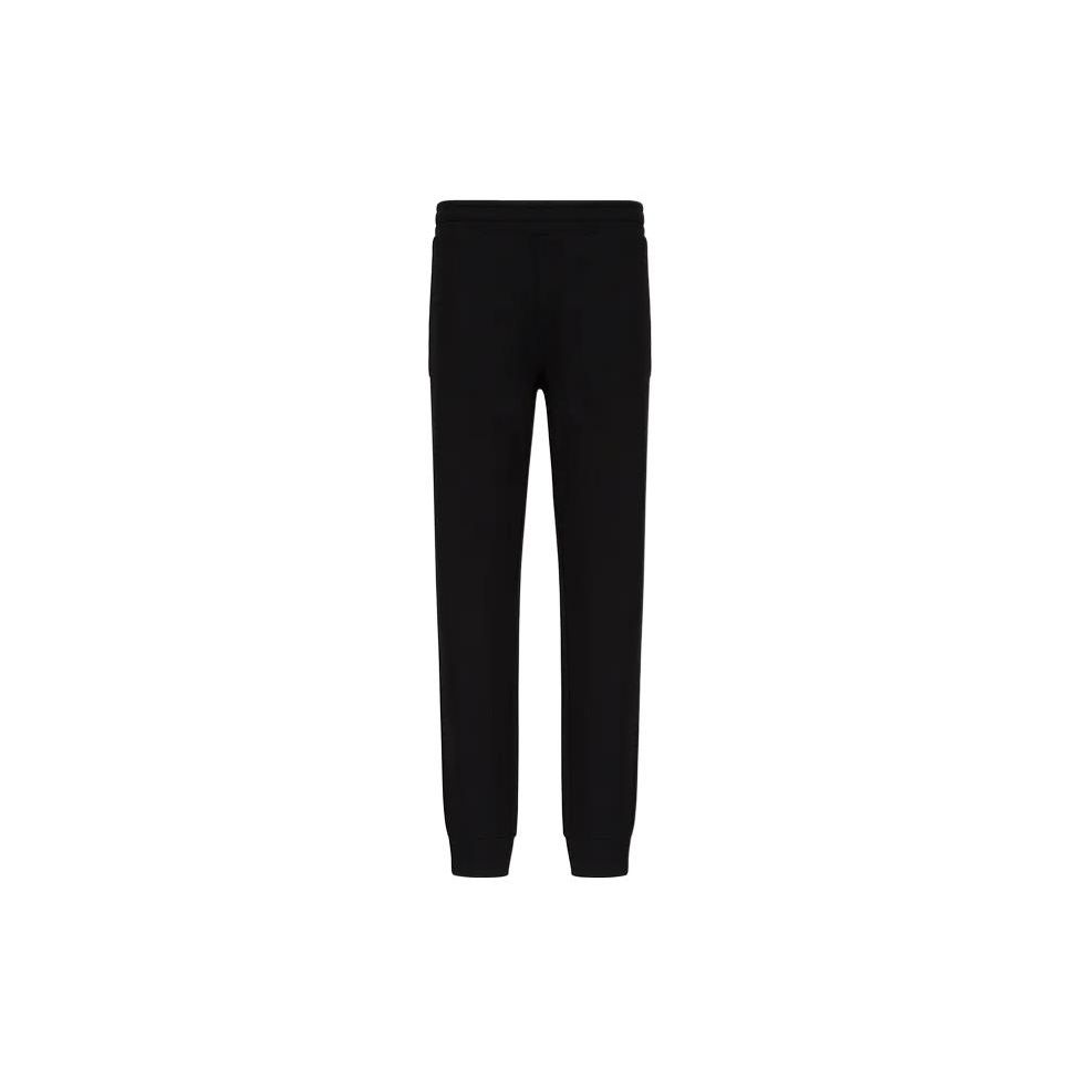 Emporio Armani FW22 Базовые Однотонные Повседневные Трикотажные Джоггеры с Высокой Талией и Манжетами Мужские Брюки Черные 8N1PS91-JRIZ1-0999