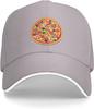 Вкусная Пицца Бейсболка Полиэстер Повседневная Snapback Кепка Унисекс Регулируемая