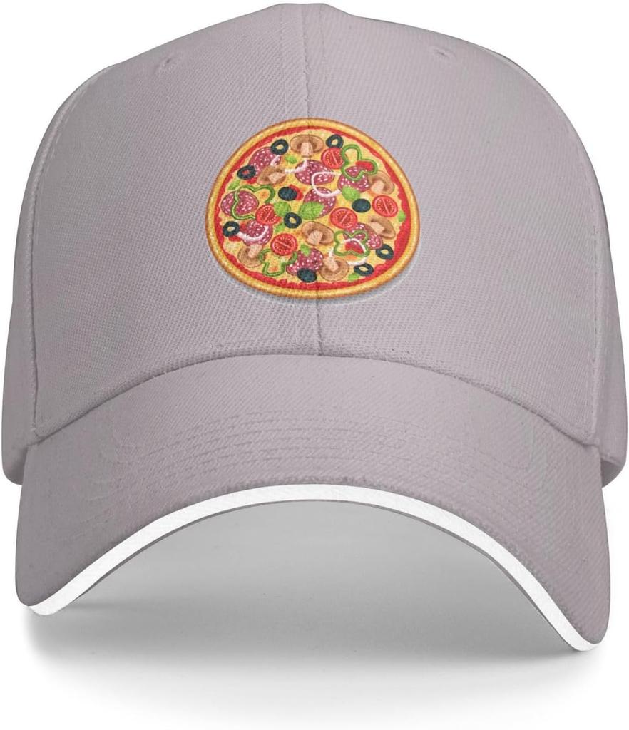 Вкусная Пицца Бейсболка Полиэстер Повседневная Snapback Кепка Унисекс Регулируемая