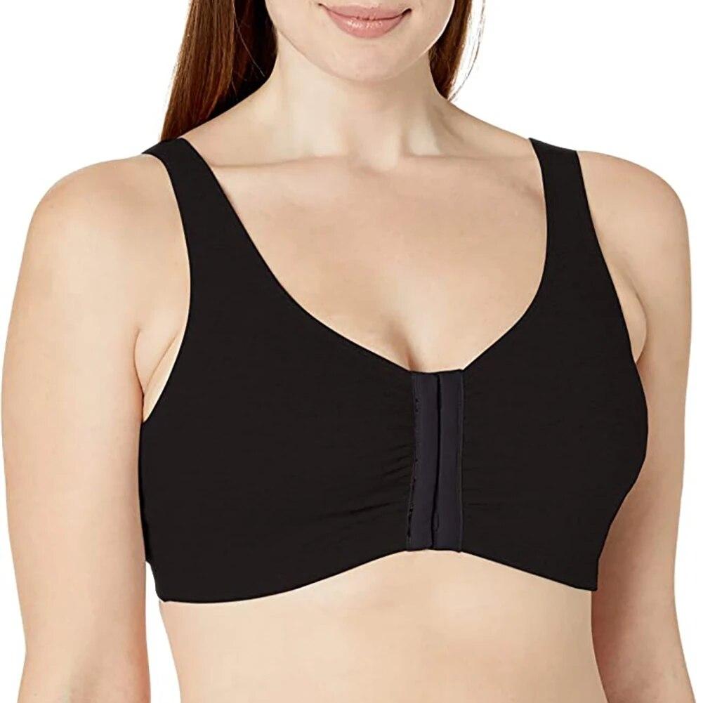 Женский активный бюстгальтер без косточек, мягкий бюстгальтер без косточек с застежкой спереди, бюстгальтер пуш-ап, бесшовное нижнее белье, минимайзер без подкладки, беспроводные бюстгальтеры, регулируемые бретели
