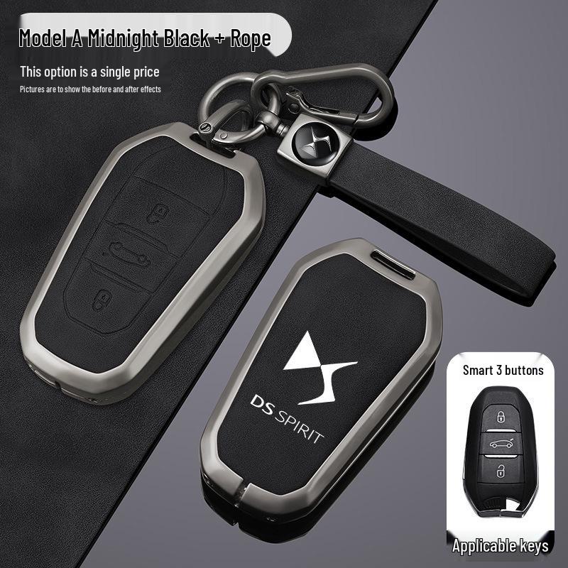 DS9 Key Case: Metal Shell Buckle for DS7, DS3EV, DS4, DS5, DS6 Car Keys