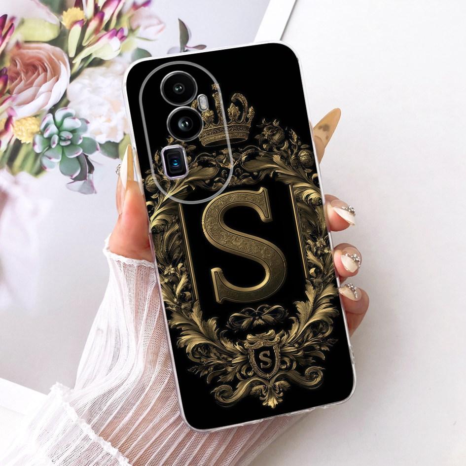 Чехол для OPPO Reno 10 Pro+ CPH2521 Роскошная Корона Буквы Мягкий Силикон ТПУ Чехол для Телефона Для OPPO Reno 10 Pro Reno10 Pro Plus Funda
