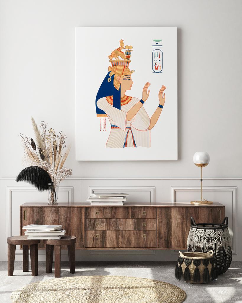 Plakat obraz Egipt faraon Ramzes Kleopatra egipskie hieroglify