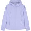 Training Series Solid Color Zip-Up Hooded Comfortable Breathable Sports Sun Protection Jacket Women Jackets Light-Lavender 162437704-2