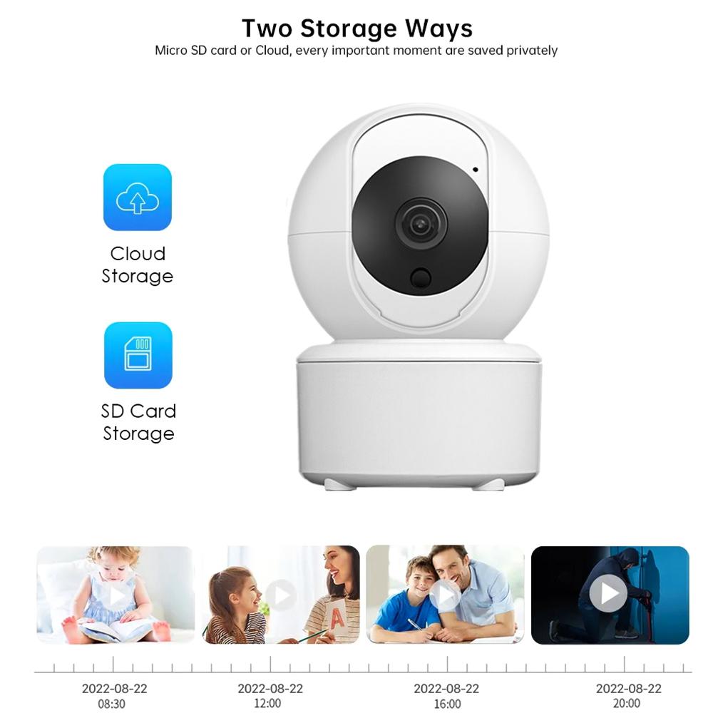 Камера безопасности 1080P HD 3-мегапиксельная Wi-Fi камера с функцией панорамирования/наклона и отслеживанием движения на 355 градусов ИК ночного видения