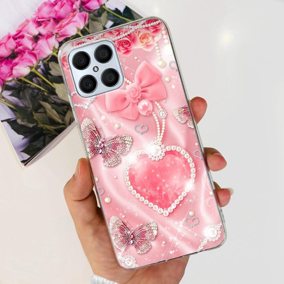 Красивый чехол с принтом для Honor X8 TFY-LX1 TFY-LX2 TFY-LX3 Мягкая задняя крышка из силикона TPU для чехлов телефона HonorX8 X 8 4G