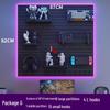 Черные настенные перфорированные панели с крючками для DIY-организации игровой комнаты