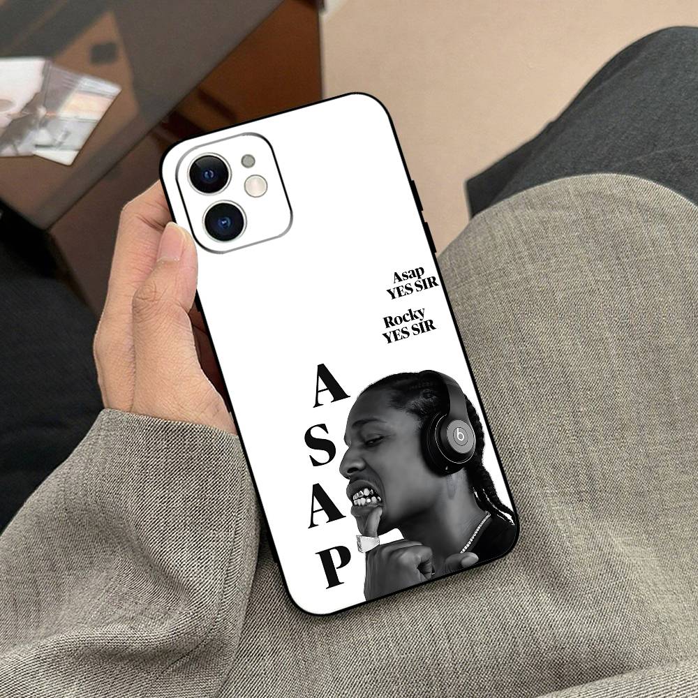 Чехол для телефона ASAP Rocky Rapper Черный чехол для телефона для IPhone 17/16/15/13/14 Pro Max/ 11Plus/X/Xr/Xs Max 13mini