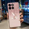 Чехол на телефон A-Z Буква с цветком Синее Звездное небо Для ZTE Blade A35/A55 Мягкий силиконовый Черный чехол Защита от царапин