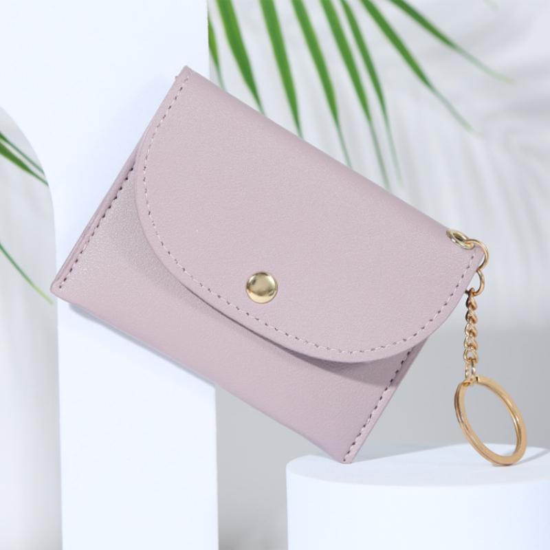 Новые короткие кошельки из ПУ кожи, милый кошелек-клатч с застежкой, кошелек для карт и денег, студенческий кошелек на молнии для мелочи, простой модный женский кошелек KTY