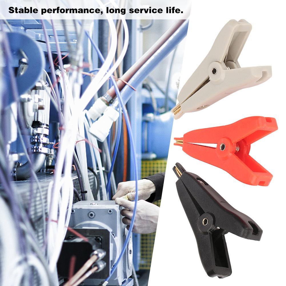 3Pcs P2005 Copper Gold Plated Alligator Clip LCR Kelvin Test Clip 10A