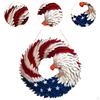 4 июля подвесной дверной знак венок украшение синий белый и красный цвет узор американского орла для