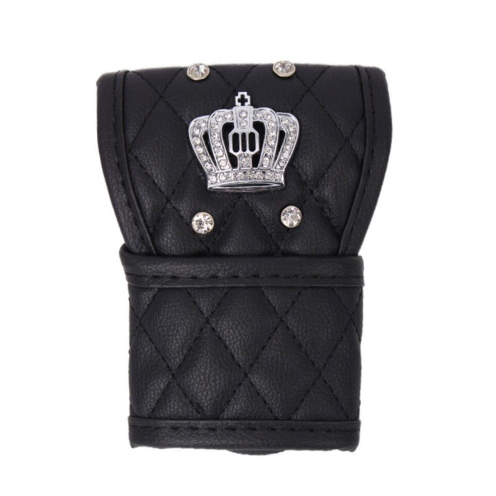 Fashion Diamond Black Pink Soft Auto Wheel Covers Cover Texture Steering Wheel Cover Car Glove