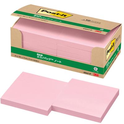 Заметка Заметка Розовая 75 x 75 мм 100 листов x 10 блокнотов Post-it 6541-P
