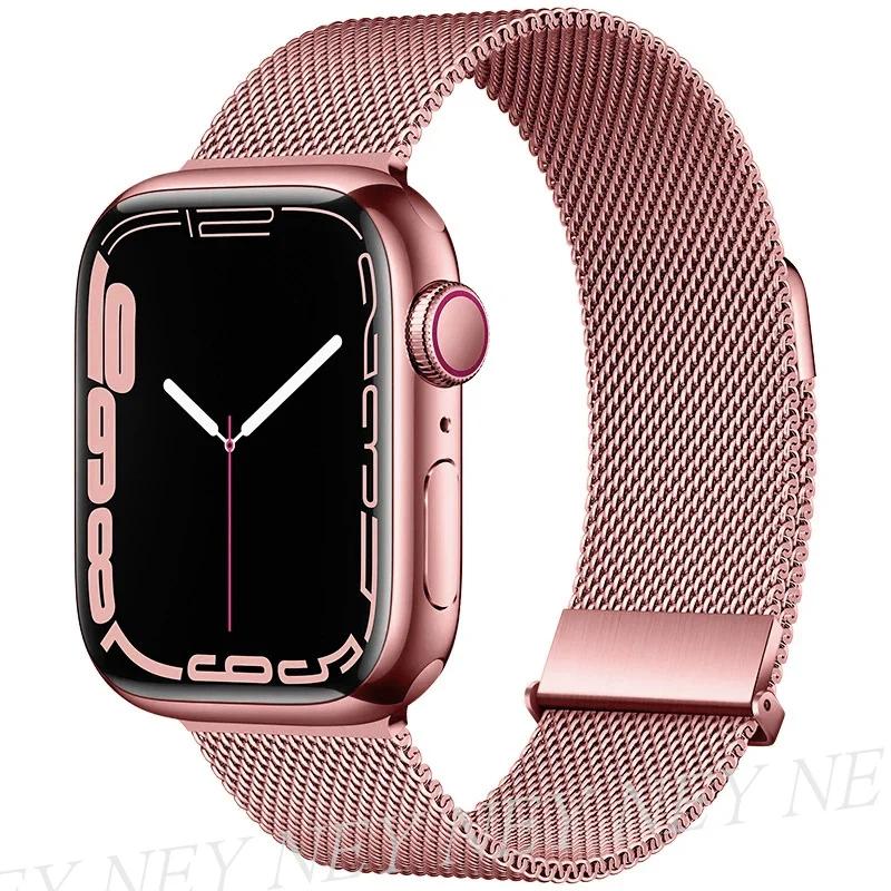 Milanese Loop for watch bands 44mm 40mm ultra 2 band 49mm 45mm 41mm 42-38-44mm strap bracelet iwatch series 8 7 6 SE 5 4 3