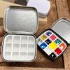 12/24 Grids Watercolor Tin Box Mini Watercolor Paint Palette Painting Paint Tray Art Supplies