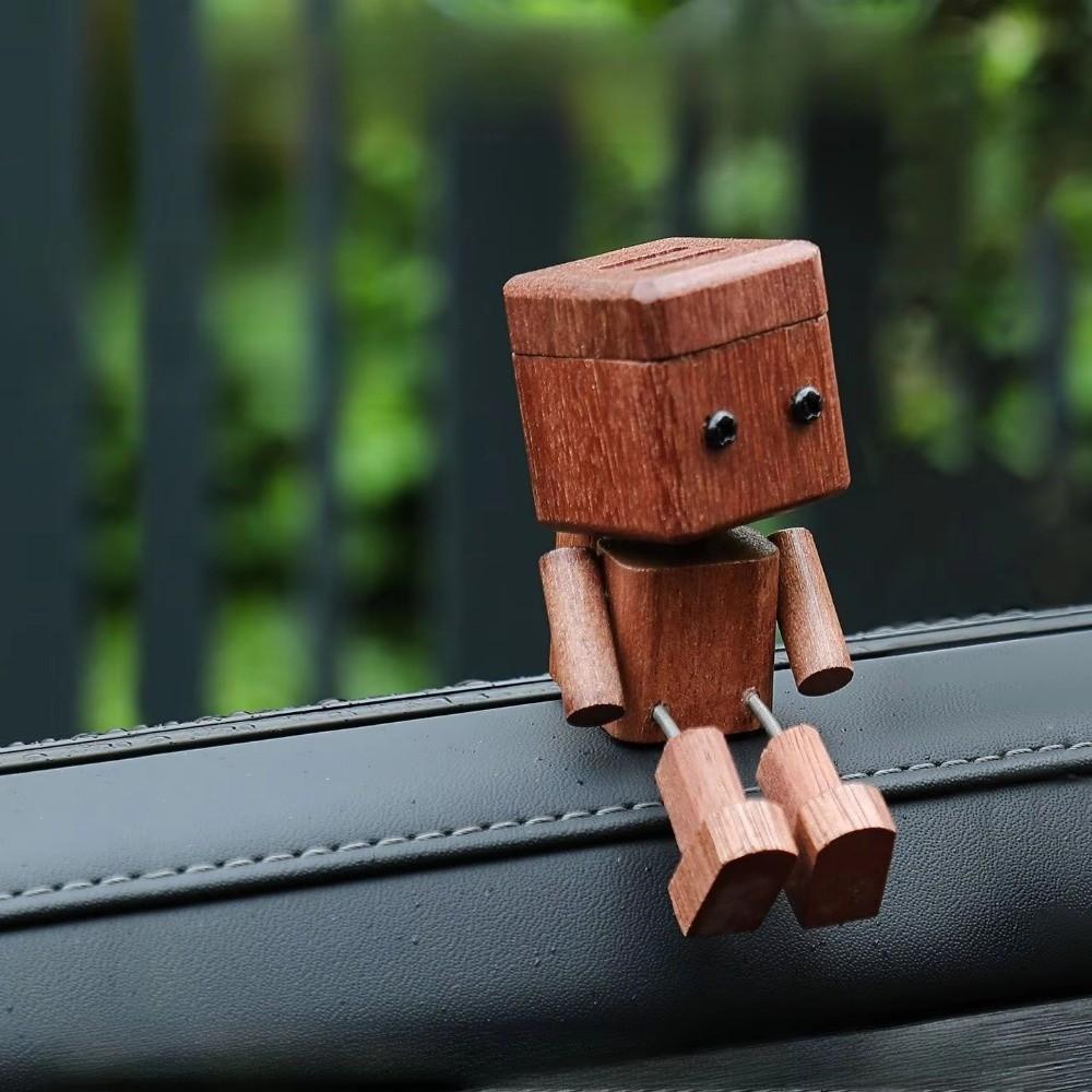Car Interior Accessory Mini Wooden Man Perfume Car Perfume Ornament Car Interior Use