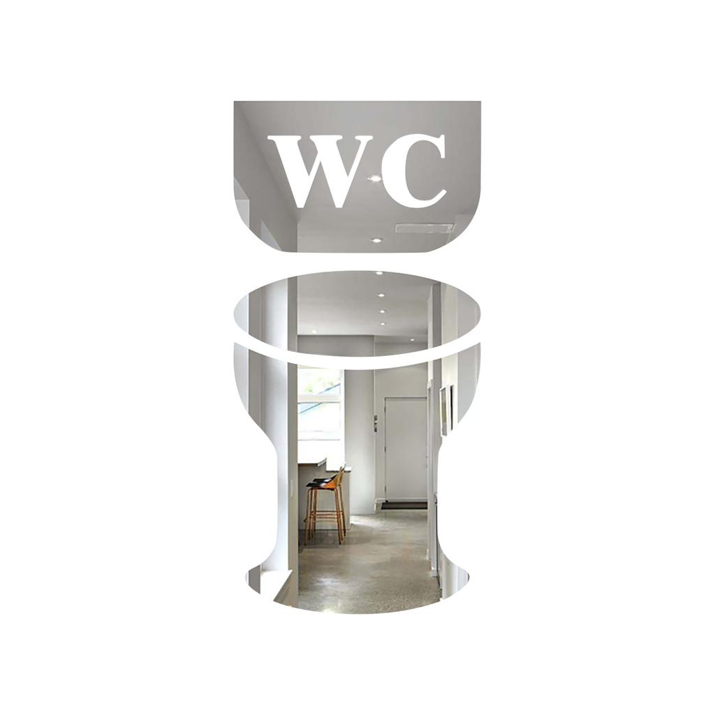 Креативный акриловый стикер на стену для унитаза, знак «сделай сам», 3d стикер на стену, знак для туалета