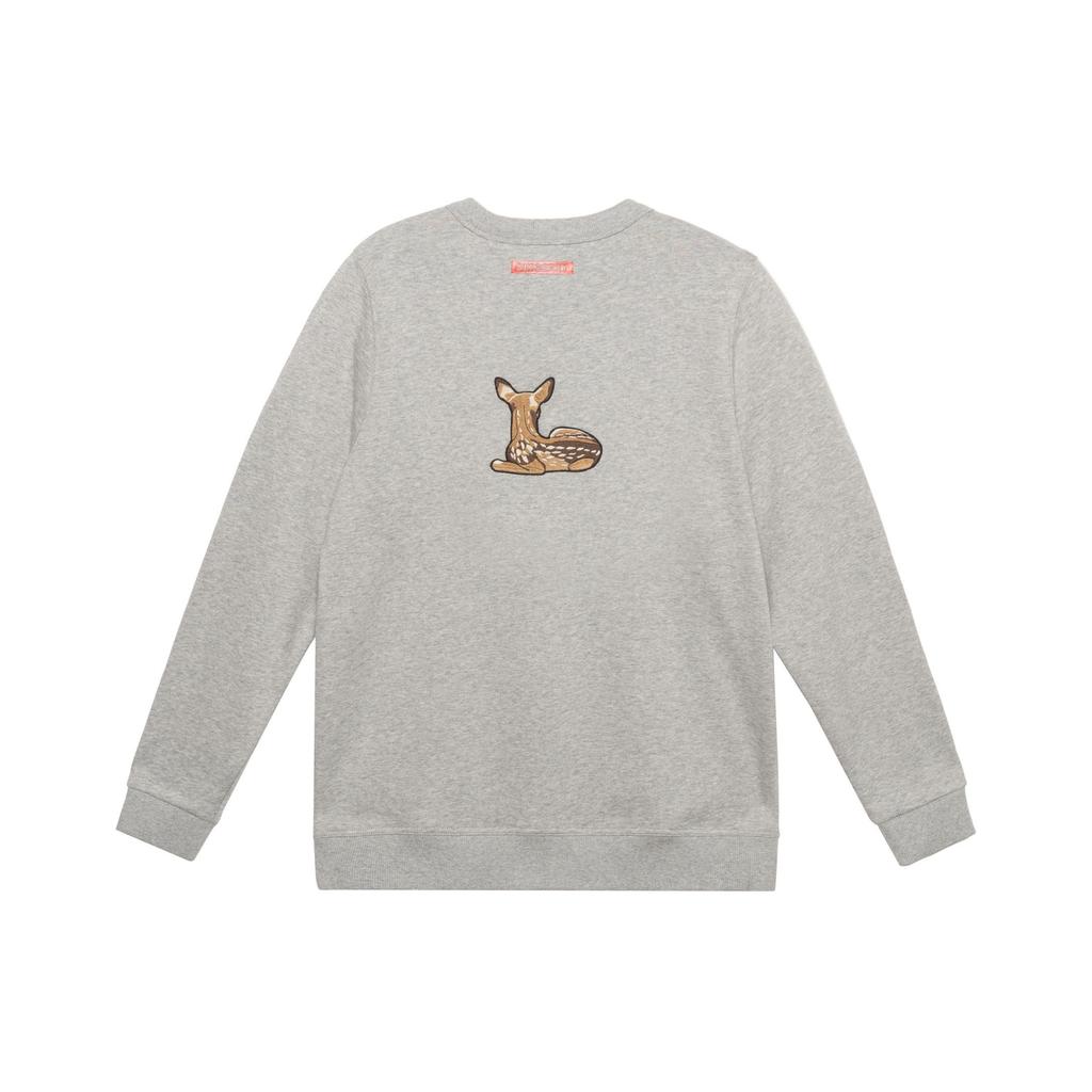 (WMNS) Burberry Deer Pattern Cotton Loose Swea Grey Women's 80321171