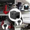 Black Heavy Duty Crane Rubber Support Block, Buffer Pad, Universal Vehicle Lift Groove Frame Track Clamp Welding Protector, I-beam Design