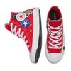 Converse Chuck Taylor All Star "Logo Play University Red" Comfortable and Stylish High-top Canvas Shoes Unisex Red and White