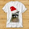 230 Gsm 100% Cotton Christmas Raccoon Funny Xmas Gift T Shirt Cult Movie Best Seller Music Top Tee 2409