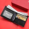 Septwolves Men's Genuine Leather Short Wallet Gift Box