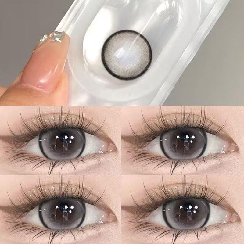 Контактные цветные линзы MillCreek Big Eyes 14.5MM для близорукости, годовое использование, градуированные контактные линзы