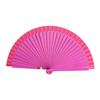 Vintage Chinese Style Hand Held Folding Fan Pure Color Home Performance Props Wedding Crafts Wood Party Custom Fan Decor Da B0T5