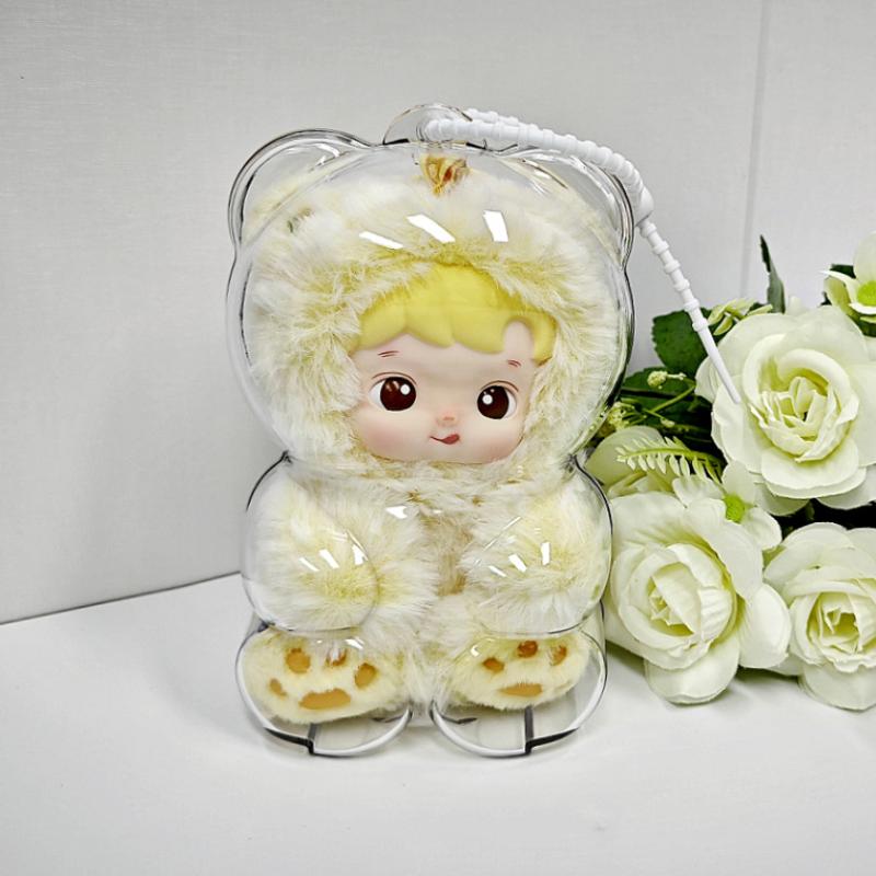 Коллекция эмалевых плюшевых брелоков Hacipupu в виде мармеладных мишек с защитным пылезащитным чехлом, милый аксессуар с персонажем, подарок