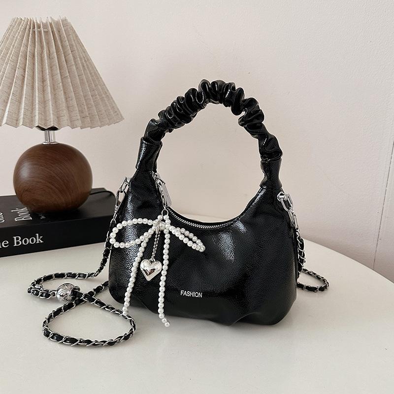 Премиальная красная сумка женская новая универсальная сумка-мессенджер на цепочке изысканная плиссированная сумочка