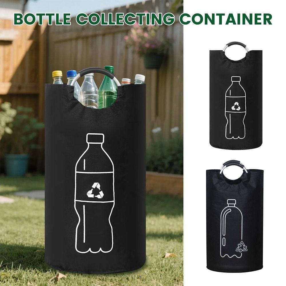Large Capacity Folding Storage Bag with Handle Laundry Bin Empty Bottle Storage Basket Storage