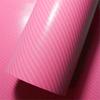 IlMondoMall Carbon Fiber 4D Carbon Fiber Look Car Wrapping Cutting Sheet X Sheet, Sheet, (152 35cm, Pink)