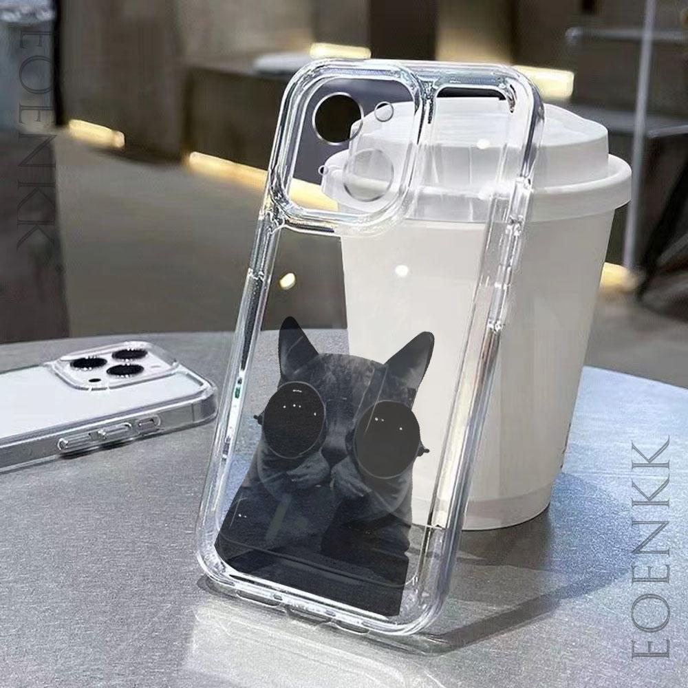 Naughty Cat Silicone Phone Case For iPhone 14 13 15 16  12 11 Pro Max X XR XS 14 15 16 Plus 12 13 Mini Transparent Bumper Cover
