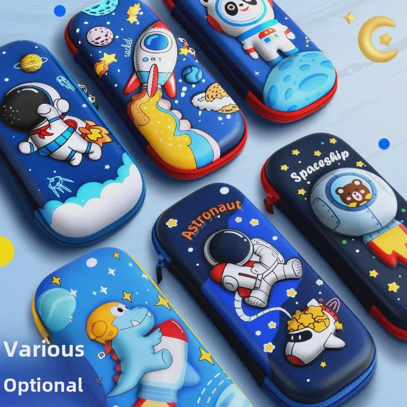 3D Astronaut Pencil Case for Boys - Large Capacity Multilayer Cartoon Stationery Box