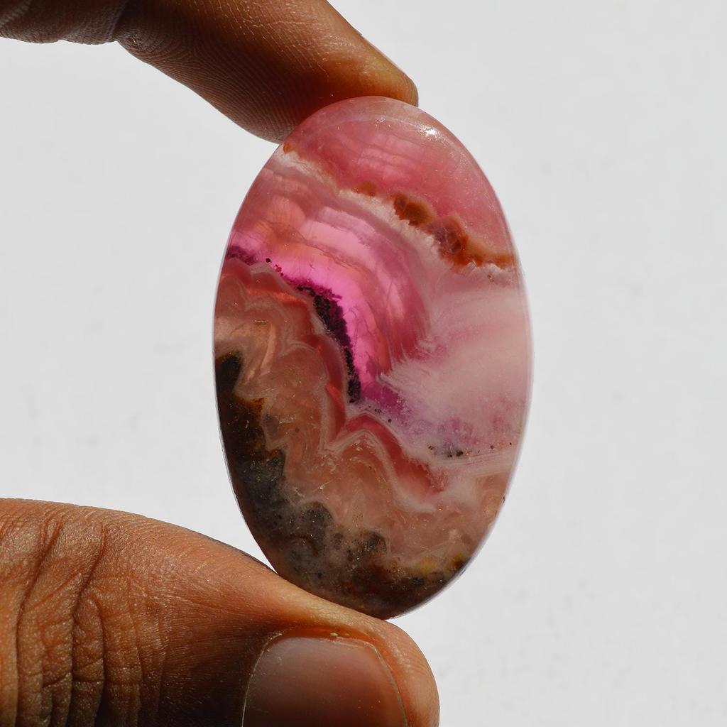 70 карат натуральный кобальтовый кальцит драгоценный камень кабошон, полудрагоценный камень высшего качества россыпью, камень для изготовления ювелирных изделий 43x26x6.7 MM