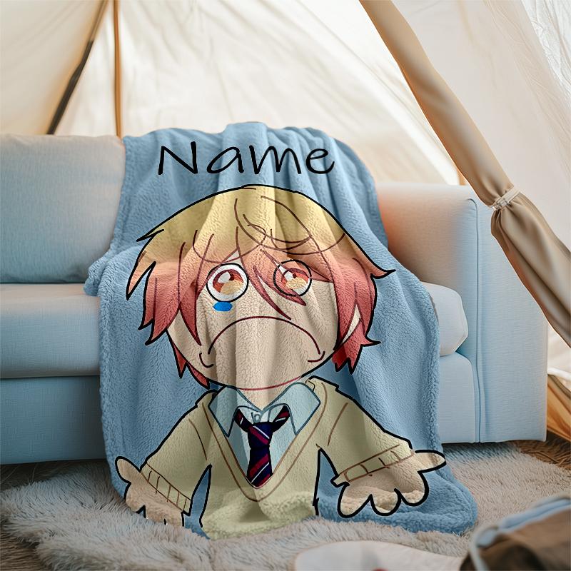 Personalized Custom Name Blanket - Tsukasa Tenma Print Design,Blanket for Sofa,Bed,Travel,Camping - Soft and Warm, Great Gift