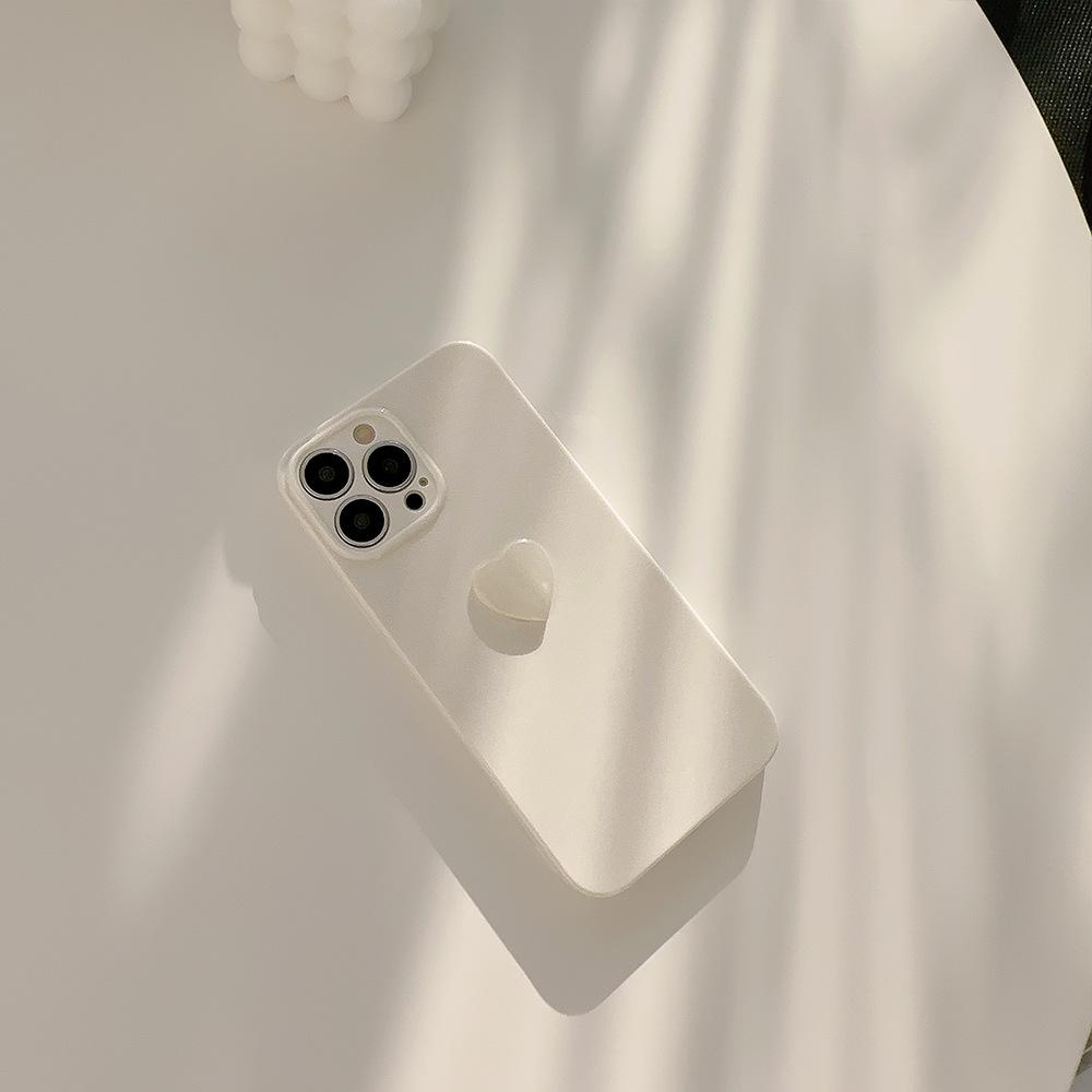 Трехмерная Любовь iPhone14 iPhone 13 Перламутровая Ракушка 16 Однотонный 12 Подходит для 15promax Простой