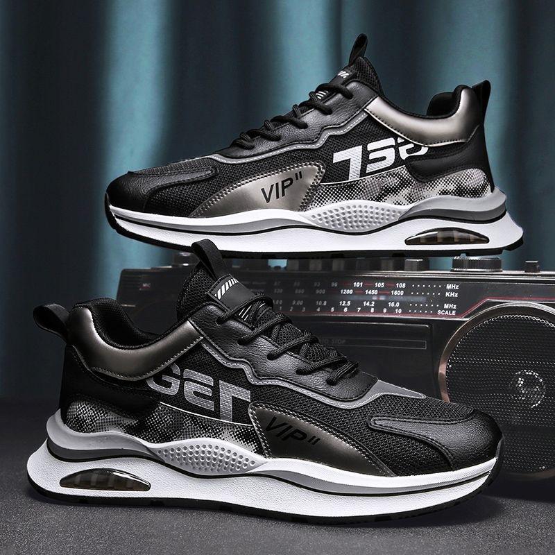 Мужская обувь для спорта и отдыха на воздушной подушке весна и осень новая сетчатая дышащая сращивание студенты внешняя торговля мягкая подошва плоская подошва бег trave