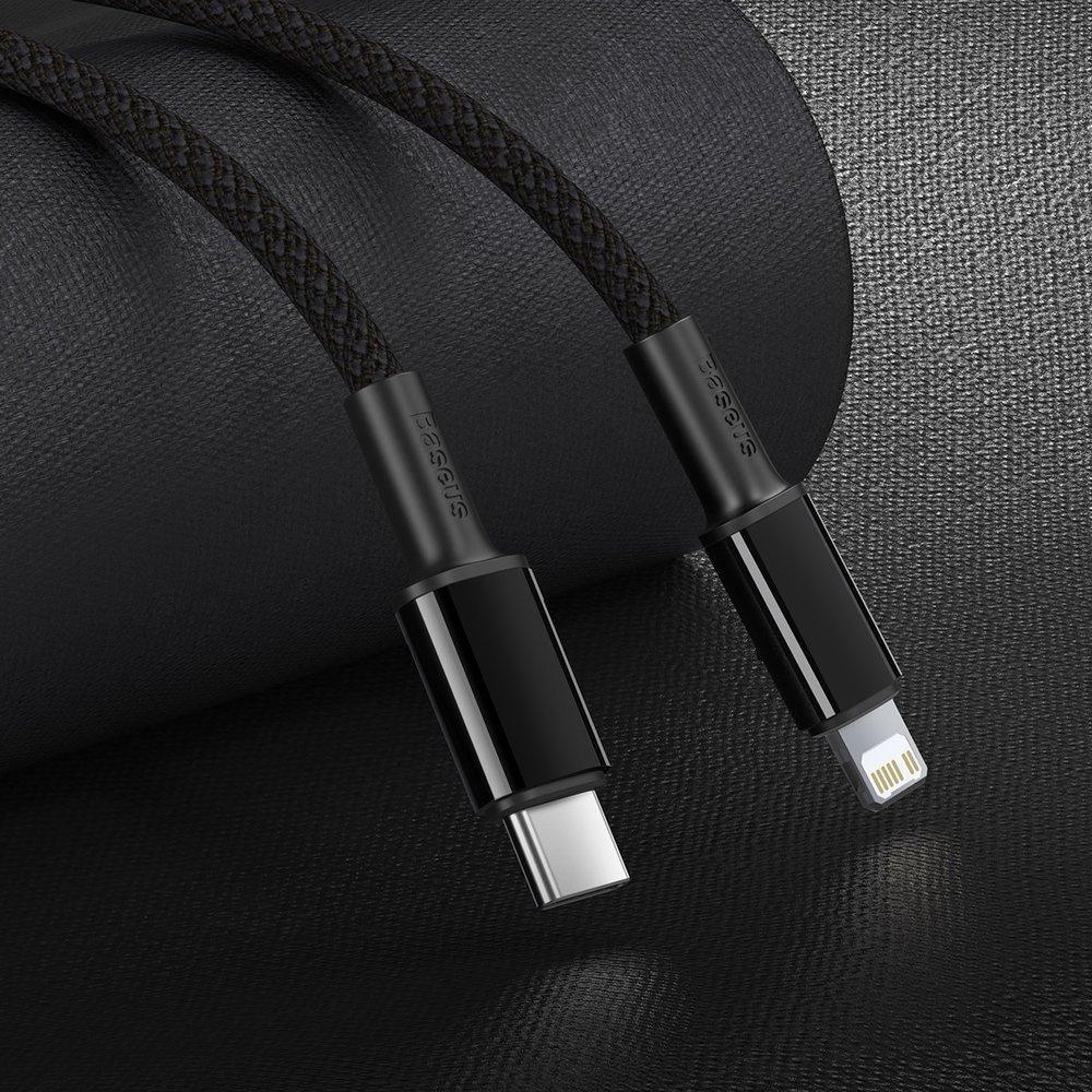 Зарядный кабель Baseus Lightning — USB-C PD, 20 Вт, 1 м — высокоскоростная передача данных, черный