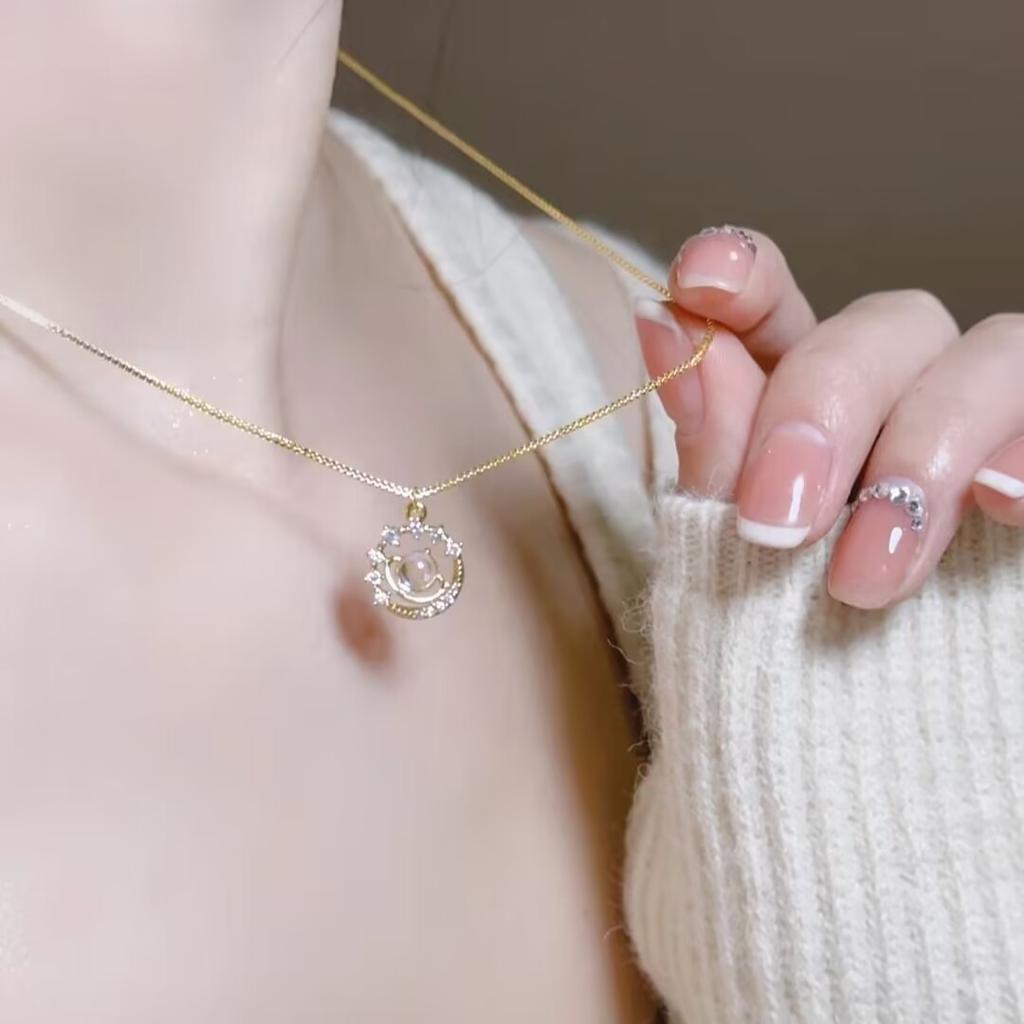 Планета мечты Космический астрономический шар Ожерелье Сатурн Глобус Цветной кулон Винтаж Премиум