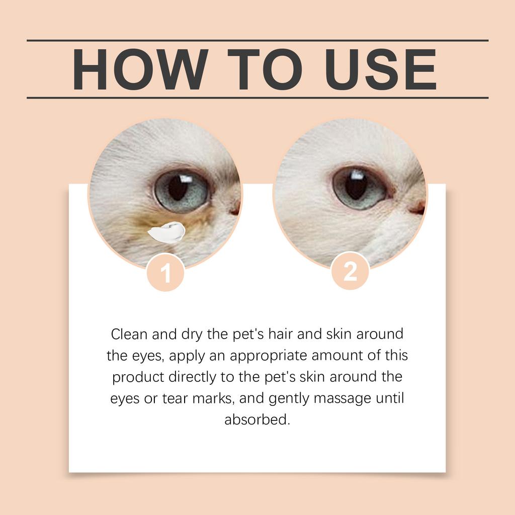 Натуральный бальзам для удаления слезных пятен Yegbong, крем для влажных салфеток для глаз на растительной основе для собак и кошек, снимает выделения из глаз, снимает слизь с глаз