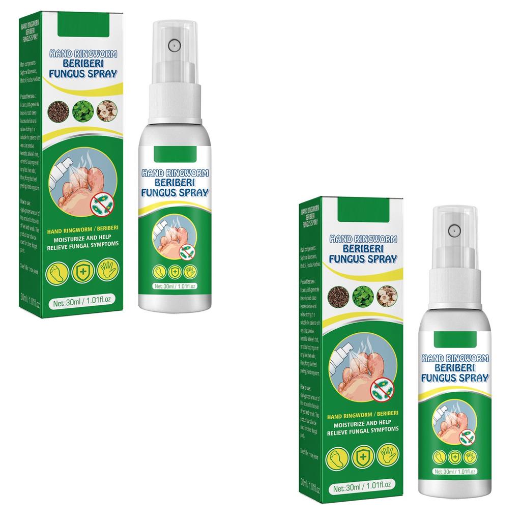 Спрей для ног для спортсменов, Спрей для ног от грибка для спортсменов, Грибки на ногах, Неприятный запах от ног, Зуд ног, Потливость, шелушение, Волдыри 30 мл