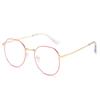 New Unisex Round Myopia Glasses for Men Women Metal Frame Glasses Anti Blue Light Nearsighted Eyewear Glasses -1.0 -2.5