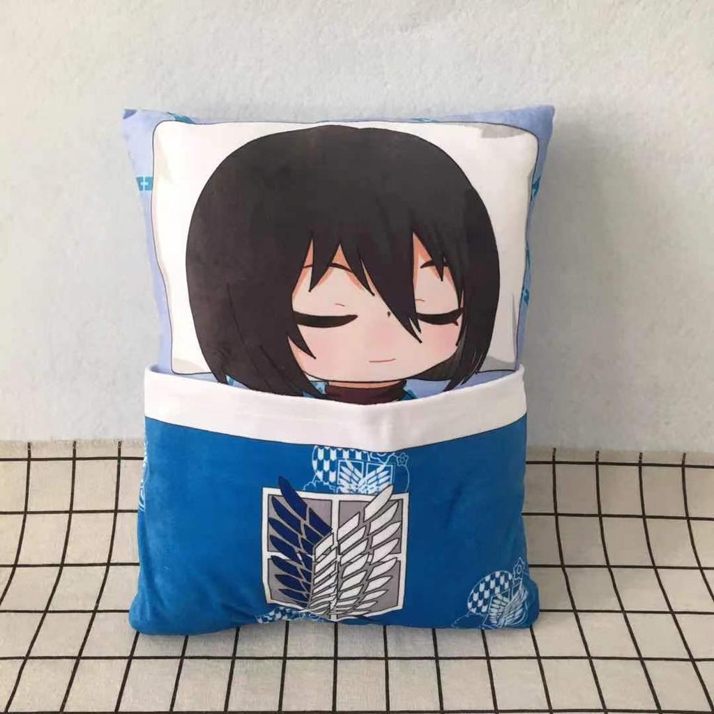 Attack On Titan Levi Ackerman Plush Toys Mikasa Eren Pillow Stuffed Toys Festival Birthday Gift