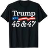 45 and 47 Trump 2024 Presidential Election Supporter Voters T-Shirt. Premium Cotton Short Sleeve O-Neck Unisex T Shirt New S-3XL