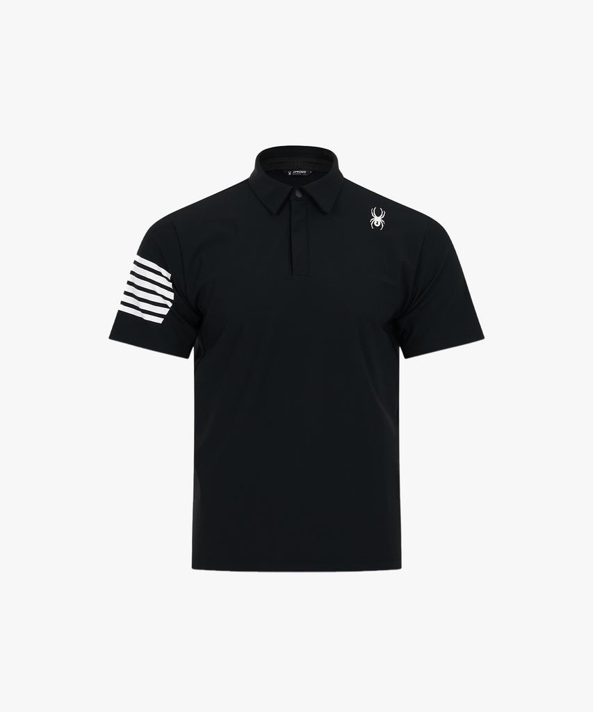 SPYDER Men'S Proweb Cool Tricot Collared Short Sleeve T-Shirt Splmcnts201Mblk
