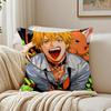 Fiery Japanese Manga CChainsaw Man Cushion Cover Pillowcase Antidustmite living Room Sofa Decor Cushion Room
