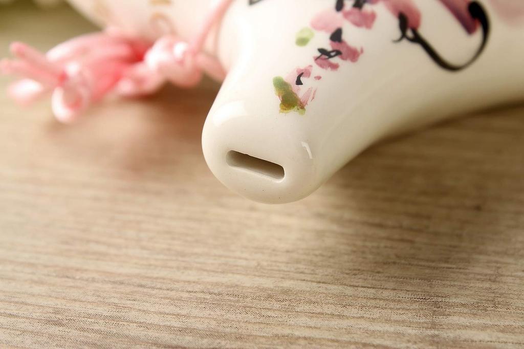 TNG Ocarina Single 12 отверстий Alto C Key Ocarina Высококачественный духовой духовой инструмент Сделано в Тайване AC Color Fuji Wisteria (Глазурь Цветок)