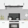 VidaXL Kitchen Backsplash Black 80x40 Cm Tempered Glass 249484